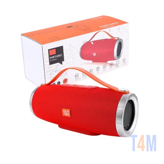 T&G PORTABLE BLUETOOTH SPEAKER TG109 HANDS-FREE CALLS/TF/AUX/FM 10W RED